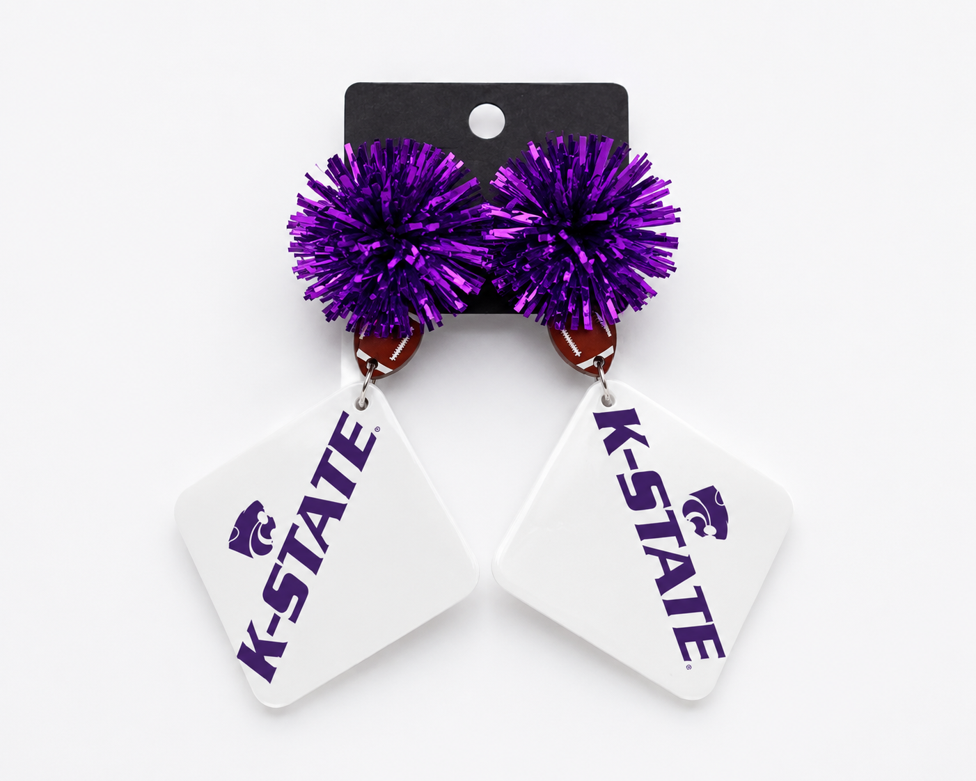 Kansas State University Football Earrings