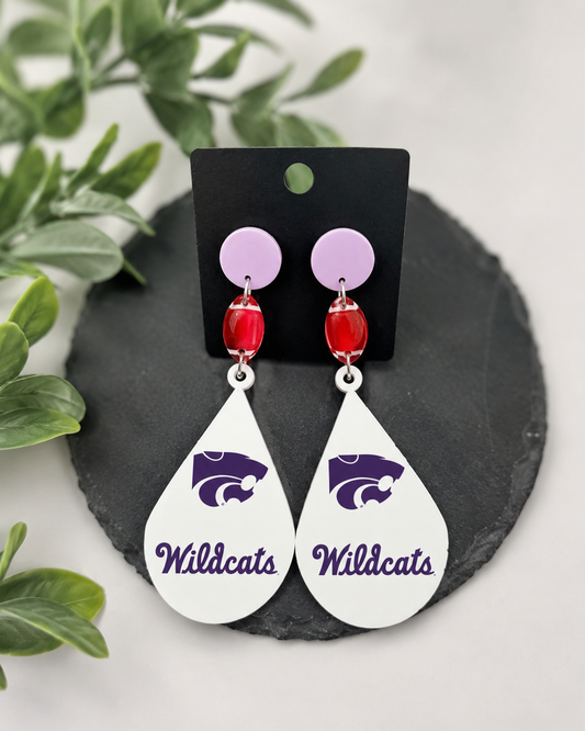 Kansas State University Football Earrings