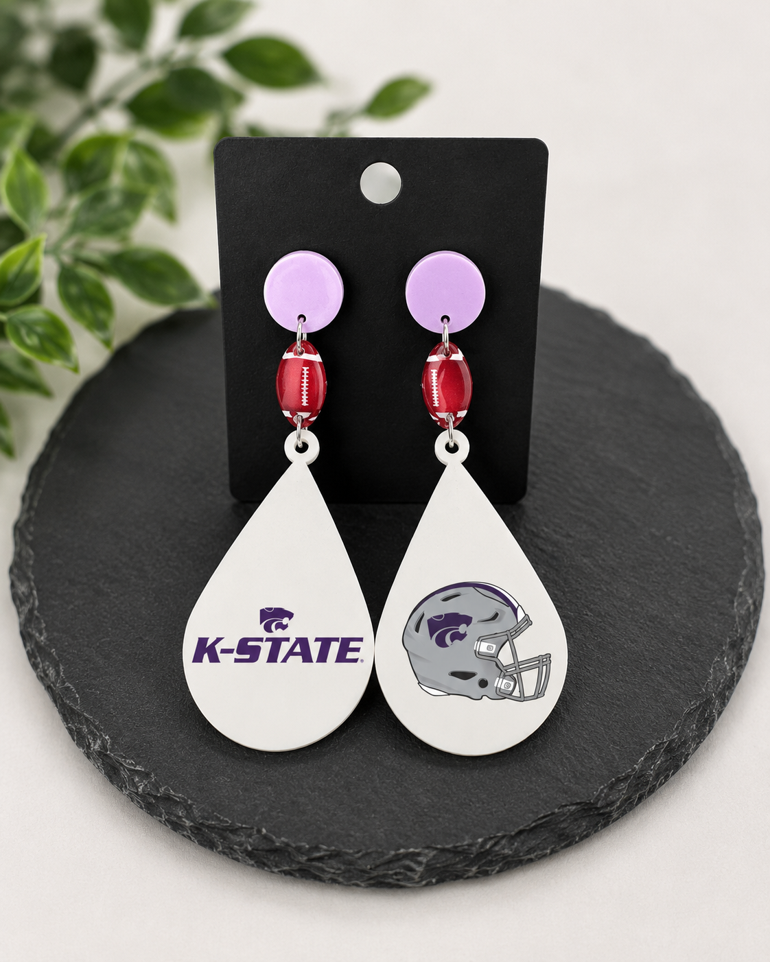 Kansas State University Football Earrings