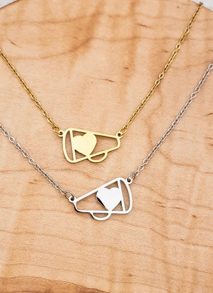 Cheer Megaphone w/ Heart - Large & Small