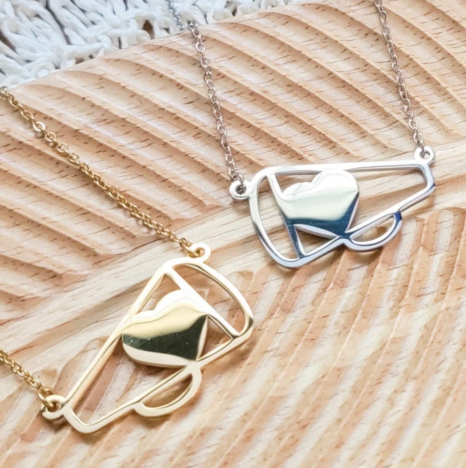 Cheer Megaphone w/ Heart - Large & Small