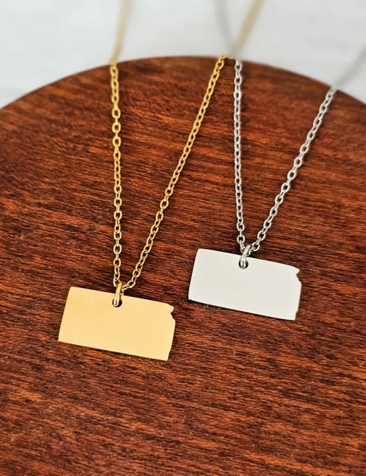 State of Kansas Pendant Necklace