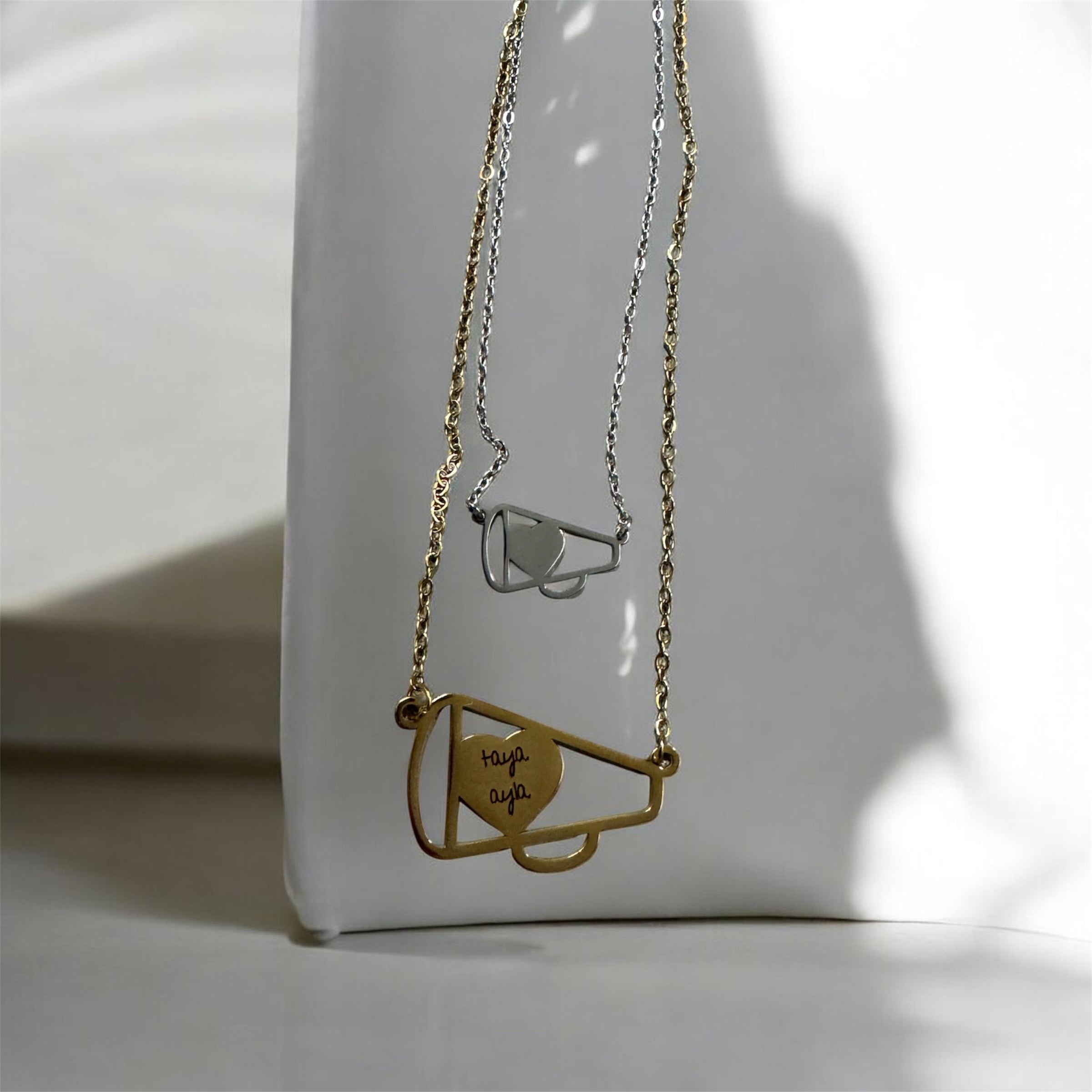 Cheer Megaphone w/ Heart - Large & Small