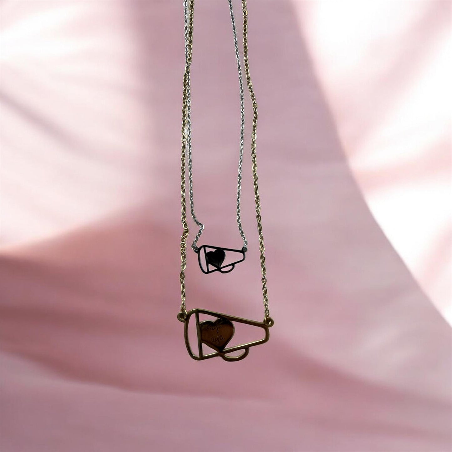 Cheer Megaphone w/ Heart - Large & Small