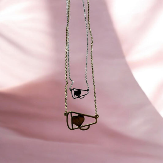 Cheer Megaphone w/ Heart - Large & Small